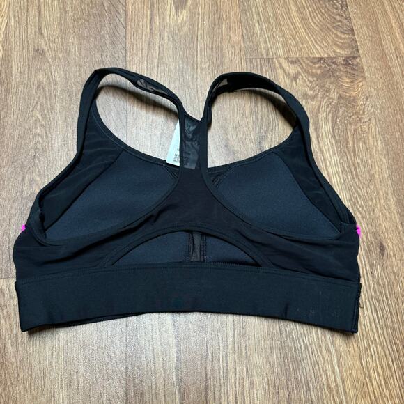 Victorias Secret PINK Black Ultimate Unlined Mesh Insert Sports Bra Size Small - Picture 2 of 6